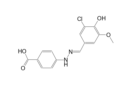 4-[(2E)-2-(3-chloro-4-hydroxy-5-methoxybenzylidene)hydrazino]benzoic acid