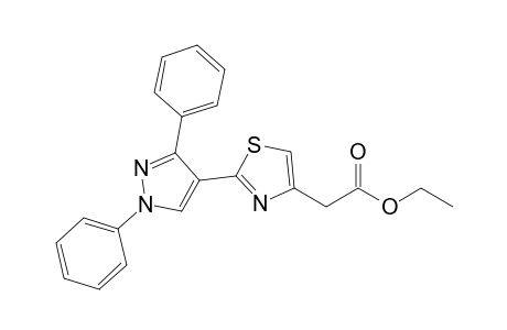 2-[2-(1,3-diphenyl-4-pyrazolyl)-4-thiazolyl]acetic acid ethyl ester