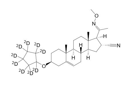 16.alpha.-Cyano-3.beta.-[D9]-cyclopentyloxypregn-5-en-20-one methyl oxime