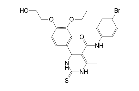 N-(4-bromophenyl)-4-[3-ethoxy-4-(2-hydroxyethoxy)phenyl]-6-methyl-2-thioxo-1,2,3,4-tetrahydro-5-pyrimidinecarboxamide