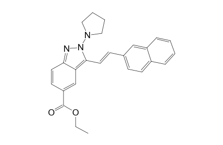 (E)-ethyl-3-(2-(naphthalen-2-yl)vinyl)-2-(pyrrolidin-1-yl)-2H-indazole-5-carboxylate