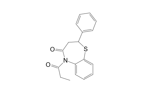 2,3-Dihydro-2-phenyl-5-propionyl-1,5-benzothiazepine-4(5H)-one