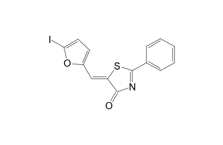 Thiazol-4(5H)-one, 5-(5-iodofurfurylideno)-2-phenyl-