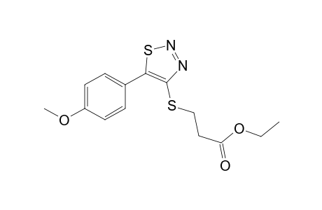 3-[[5-(4-methoxyphenyl)-4-thiadiazolyl]thio]propanoic acid ethyl ester