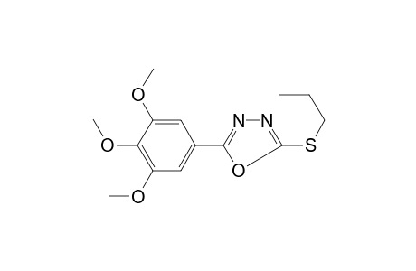 2-(propylsulfanyl)-5-(3,4,5-trimethoxyphenyl)-1,3,4-oxadiazole