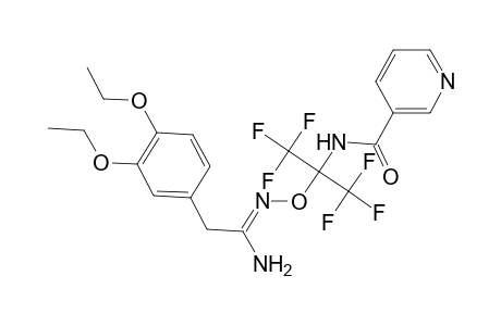 N-[1-[(E)-[1-amino-2-(3,4-diethoxyphenyl)ethylidene]amino]oxy-2,2,2-trifluoro-1-(trifluoromethyl)ethyl]nicotinamide