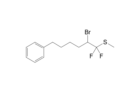 2-Bromo-1,1-difluoro-1-methylthio-6-phenylhexane