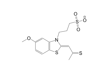 3-((2Z)-5-methoxy-2-(2-thioxopropylidene)-1,3-benzothiazol-3(2H)-yl)-1-propanesulfonate
