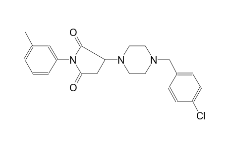 3-[4-(4-chlorobenzyl)-1-piperazinyl]-1-(3-methylphenyl)-2,5-pyrrolidinedione