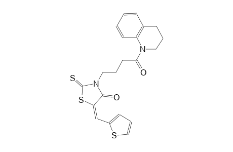 4-thiazolidinone, 3-[4-(3,4-dihydro-1(2H)-quinolinyl)-4-oxobutyl]-5-(2-thienylmethylene)-2-thioxo-, (5E)-