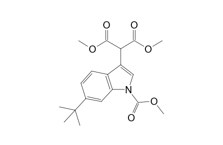Dimethyl 2-(1-carbomethoxy-6-t-butyl-1H-indol-3-yl)malonate
