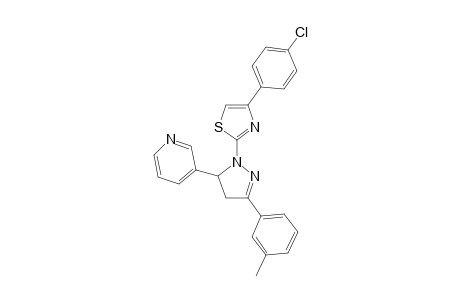 3-(m-Tolyl)-1-[4'-(4"-chlorophenyl)-2'-thiazolyl)-5-(3'-pyridyl)-2-pyrazoline