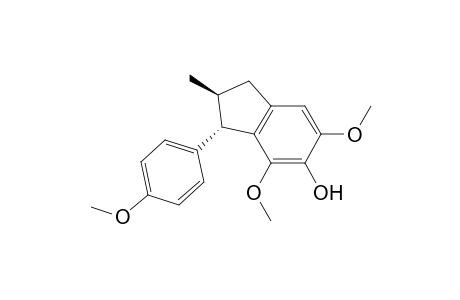 (2S,3S)-4,6-dimethoxy-3-(4-methoxyphenyl)-2-methyl-2,3-dihydro-1H-inden-5-ol