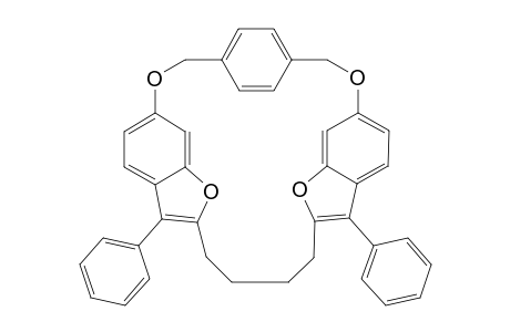 cyclophane [2,2'-(tetramethyl)-3,3'-diphenyl-6,6'-(1,4-phendiylmethyldioxy)bisbenzofuran]
