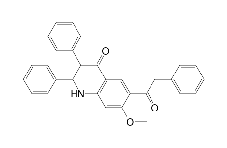 4(1H)-Quinolinone, 2,3-dihydro-7-methoxy-2,3-diphenyl-6-(phenylacetyl)-