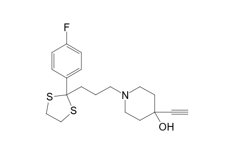 2-(4-Fluorophenyl)-2-[3-(4-ethynyl-4-hydroxy-1-piperidyl)propyl]-1,3-dithiolane
