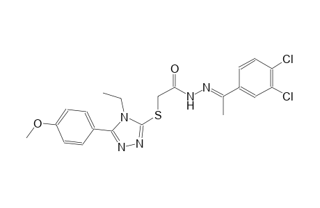 acetic acid, [[4-ethyl-5-(4-methoxyphenyl)-4H-1,2,4-triazol-3-yl]thio]-, 2-[(E)-1-(3,4-dichlorophenyl)ethylidene]hydrazide