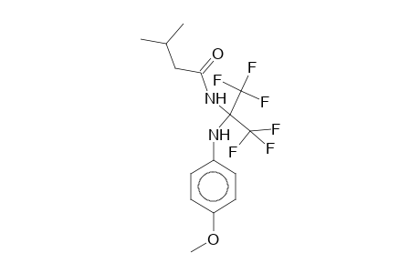N-[1-(p-Anisidino)-2,2,2-trifluoro-1-(trifluoromethyl)ethyl]isovaleramide