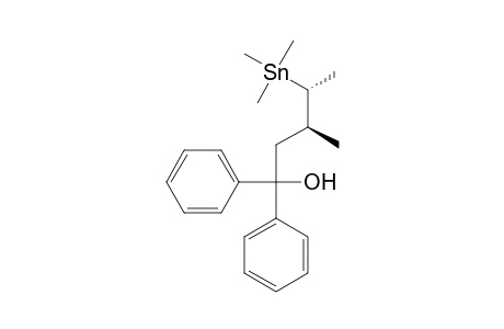 Benzenemethanol, .alpha.-[2-methyl-3-(trimethylstannyl)butyl]-.alpha.-phenyl-, (R*,S*)-(.+-.)-
