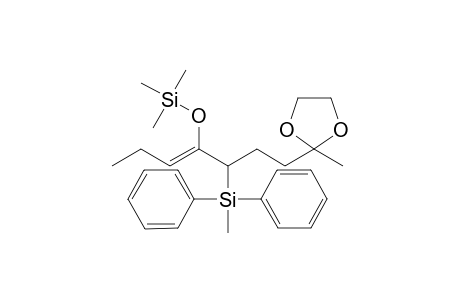 Trimethyl-[(Z)-1-[3-(2-methyl-1,3-dioxolan-2-yl)-1-[methyl(diphenyl)silyl]propyl]but-1-enoxy]silane