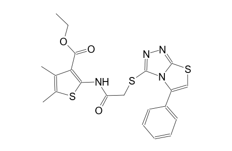 3-thiophenecarboxylic acid, 4,5-dimethyl-2-[[[(5-phenylthiazolo[2,3-c][1,2,4]triazol-3-yl)thio]acetyl]amino]-, ethyl ester