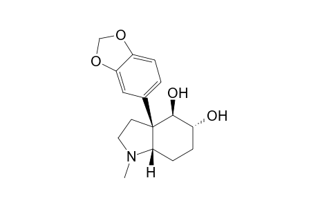 (3aR*,4R*,5R*,7aS*)-Octahydro-1-methyl-4,5-dihydroxy-3a-(3,4-methylenedioxy)phenylindole