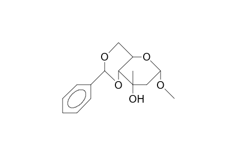 Methyl 4,6-O-benzylidene-2-deoxy-3-C-methyl-A-D-ribo-hexapyranoside