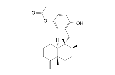 Acetic acid 4-hydroxy-3-((1R,2S,4aS,8aS)-1,2,4a-trimethyl-5-methylene-decahydro-naphthalen-1-ylmethyl)-phenyl ester