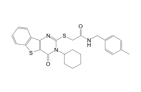 2-[(3-cyclohexyl-4-oxo-3,4-dihydro[1]benzothieno[3,2-d]pyrimidin-2-yl)sulfanyl]-N-(4-methylbenzyl)acetamide