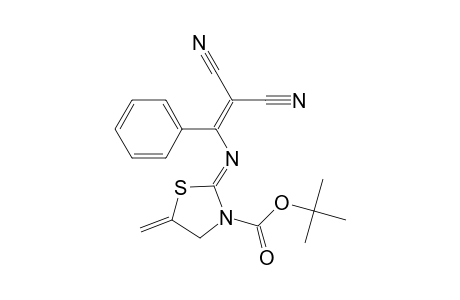 t-Butyl 2-[2',2'-dicyano-1'-phenylvinylimino]-5-methylenethiazolidine-3-carboxylate