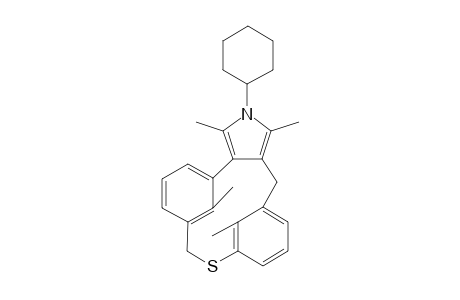 anti-N-Cyclohexyl-8,16,2',5'-tetramethyl-1-thia[3.2]metacyclo[9,10-c]pyrrole
