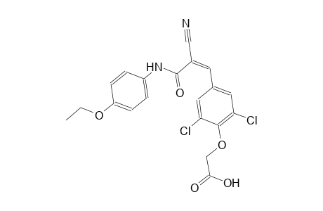 {2,6-dichloro-4-[(1Z)-2-cyano-3-(4-ethoxyanilino)-3-oxo-1-propenyl]phenoxy}acetic acid