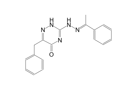 6-benzyl-3-[(2E)-2-(1-phenylethylidene)hydrazino]-1,2,4-triazin-5(2H)-one