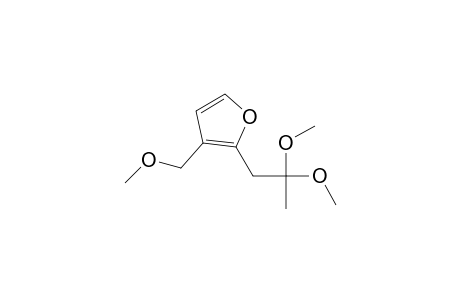 Furan, 2-(2,2-dimethoxypropyl)-3-(methoxymethyl)-