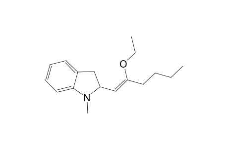 2-(2-Ethoxyhexa-1-enyl)-1-methylindoline