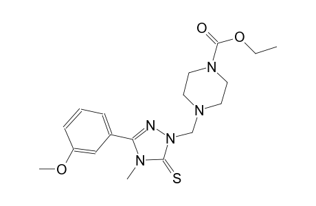 Ethyl 4-([3-(3-methoxyphenyl)-4-methyl-5-thioxo-4,5-dihydro-1H-1,2,4-triazol-1-yl]methyl)-1-piperazinecarboxylate