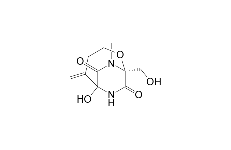 2-Oxa-7,9-diazabicyclo[4.2.2]decane-8,10-dione, 6-hydroxy-1-(hydroxymethyl)-9-methyl-5-methylene-, (1S)-