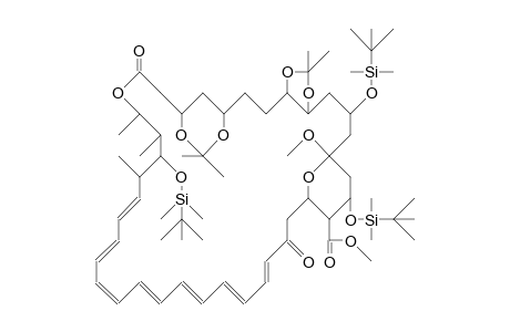 11,15,35-Tris(O-tert-butyl-dimethylsilyloxy)-3,5:8,9-bis(O,O-isopropylidene)-13-O-methyl-19,19'-didehydro-amphoteronolide B