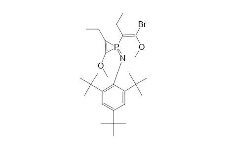 E-1-(2,4,6-TRI-TERT.-BUTYLPHENYLAMINO)-1-(1-METHOXY-1-BROMOBUTEN-2-YL)-2-ETHYL-3-METHOXY-LAMBDA-(5)-PHOSPHIRENE