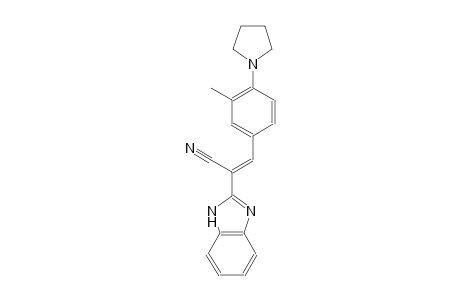 (2E)-2-(1H-benzimidazol-2-yl)-3-[3-methyl-4-(1-pyrrolidinyl)phenyl]-2-propenenitrile