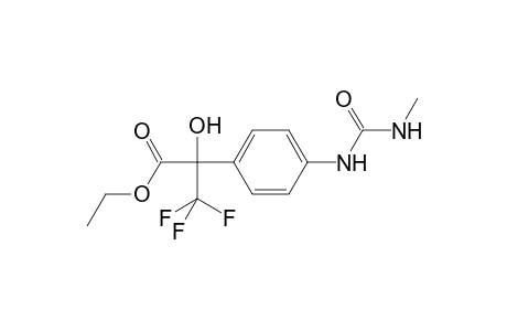 Benzeneacetic acid, .alpha.-hydroxy-4-[[(methylamino)carbonyl]amino]-.alpha.-(trifluoromethyl)-, ethyl ester