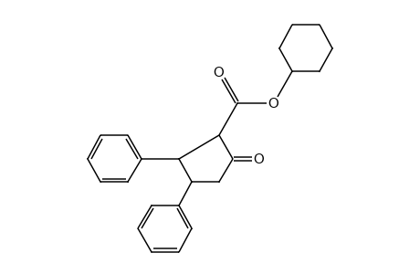 2,3-dipenyl-5-oxocyclopentanecarboxylic acid, cyclohexyl ester