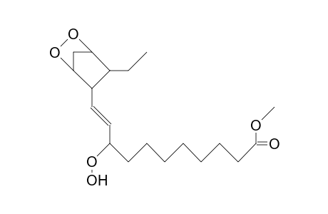 3-Ethyl-cis-2-(3(R)-hydroperoxy-10-methoxycarbonyl-1(E)-decen-1-yl)-cis-5,cis-6-dioxa-bicyclo(2.2.1)heptane