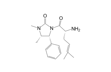 (2S,4'S,5'R)-2-Amino-1-(3',4'-dimethyl-2'-oxo-5'-phenyl-1'-imidazolyldinyl)-5-methyl-4-hexen-1-one