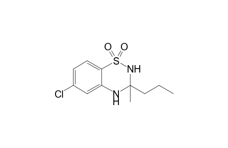 6-Chloro-3,4-dihydro-3-methyl-3-propyl-(2H)-1,2,4-benzothiadiazine-1,1-dioxide