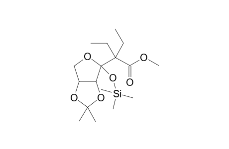 Methyl 2-desoxy-4,5-O-Isopropylidene-2,2-diethyl-3-O-trimethylsilyl-.alpha.-D-erythro-3,6-furanosop-3-hexulosonate