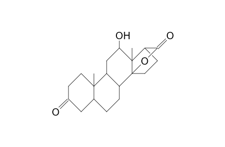 12b-Hydroxy-5b-androstan-3-one-17b-carboxylic acid, 14b-lactone