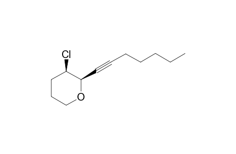 cis-3-CHLORO-2-(HEPT-1'-YNYL)-TETRAHYDROPYRAN;trans-ISOMER