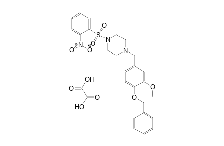 1-(4-(benzyloxy)-3-methoxybenzyl)-4-((2-nitrophenyl)sulfonyl)piperazine oxalate