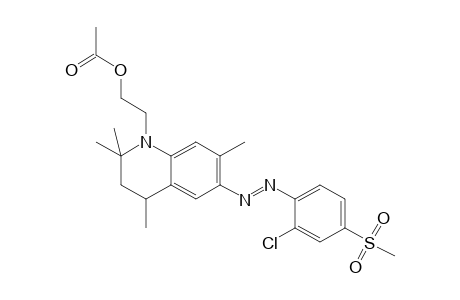 1(2H)-quinolineethanol, 6-[2-[2-chloro-4-(methylsulfonyl)phenyl]diazenyl]-3,4-dihydro-2,2,4,7-tetramethyl-, acetate (ester)